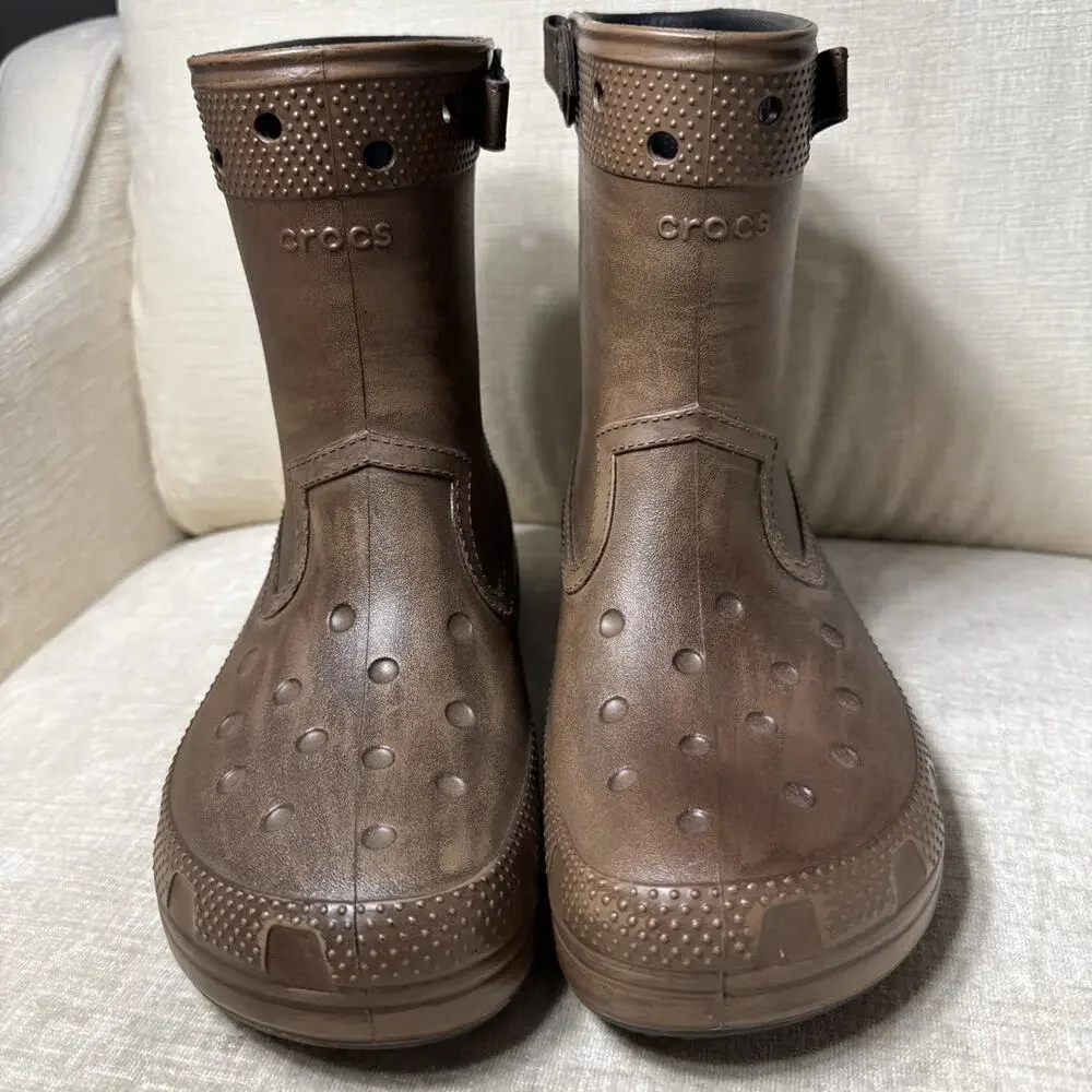 Huckberry x Crocs Classic Western Boot Brown, Size Men 8 Women’s 10 NWOT